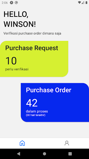 Android application Winson PO System screenshort