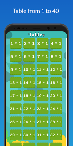 Math Table Game 1 - 40 Screen 2