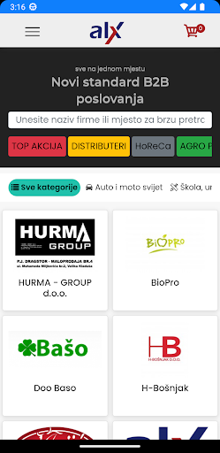 Android application ALX.ba screenshort