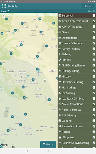 Screenshot of Travel Wyoming