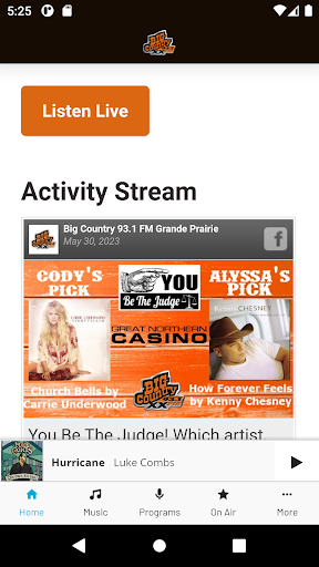 Android application Big Country 93.1 screenshort