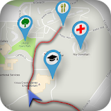 GPS navigation and free maps. Travel guide on tour icon