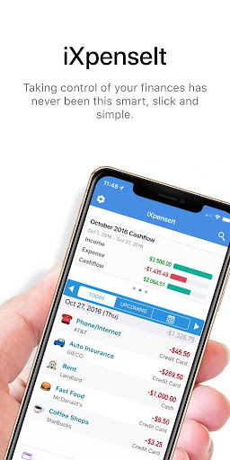 Android application iXpenseIt: expense, cashflow, screenshort