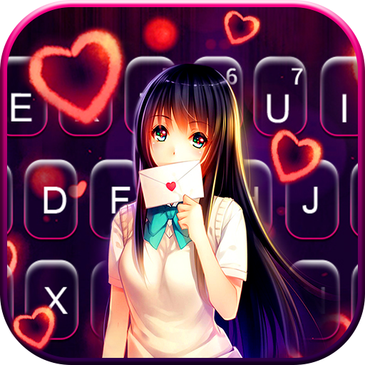 Cute Lovely Girl Keyboard Them  Icon
