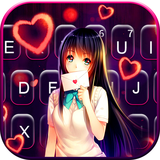 Cute Lovely Girl Keyboard Them logo