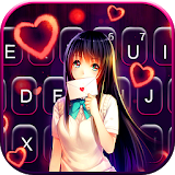 Cute Lovely Girl Keyboard Theme icon