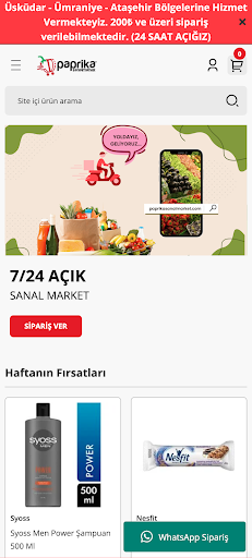 Android application Paprika Sanal Market screenshort