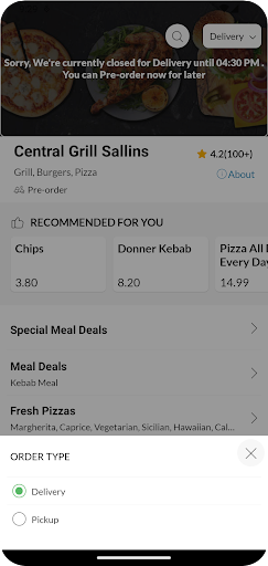 Central Grill Sallins Screen 3
