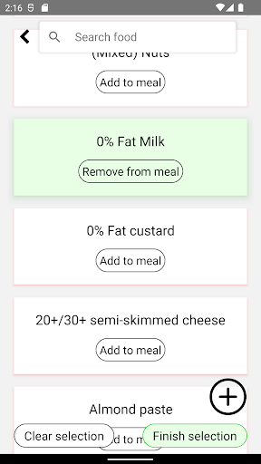 FitSprite Nutrition Screen 3