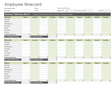 Monthly Payroll pay Templates