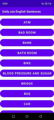 Daily Use English Sentences Screen 3