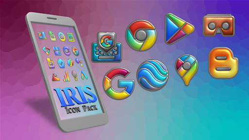 Iris Light Flat 3D Icon Pack Screen 2