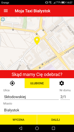 Moja Taxi Białystok Screen 3