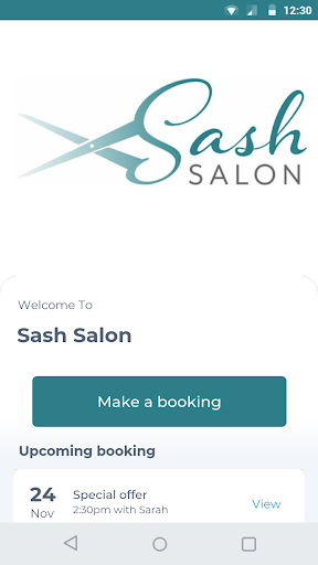 Android application Sash Salon screenshort