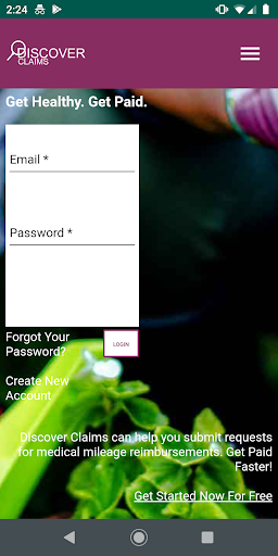Android application Discover Claims screenshort