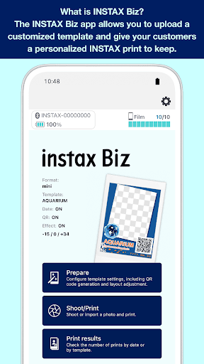 Android application INSTAX Biz screenshort