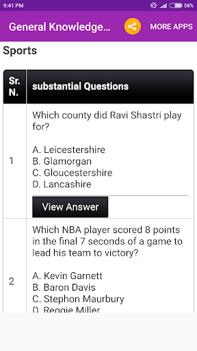 General Knowledge Handbook Screen 3