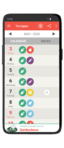 Android application Tomappo easy gardening screenshort