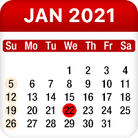 English Calendar 2021