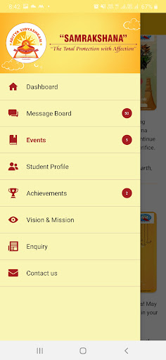 Android application Aditya Vidyashram screenshort