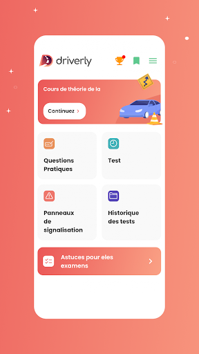 Android application Permis de Conduire screenshort