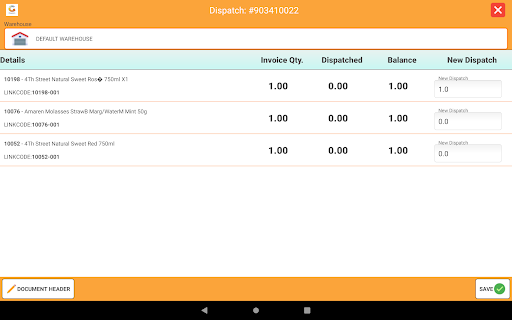 Genesis Dispatch Screen 3