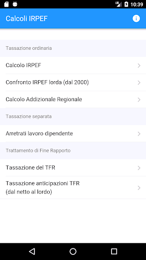 Calcoli IRPEF Screen 2