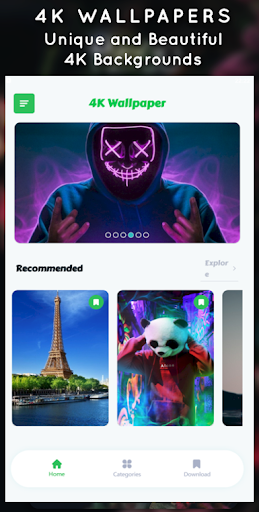 Android application 4K Wallpapers Live screenshort