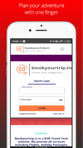 Android application Bookyourtrip :Travel Booking screenshort
