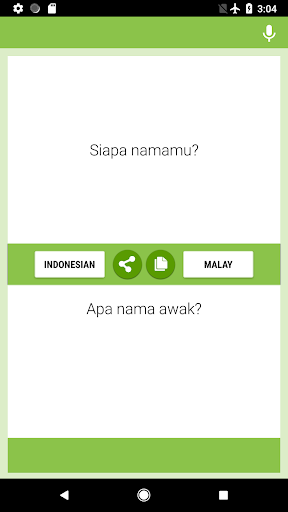 Android application Indonesian-Malay Translator screenshort