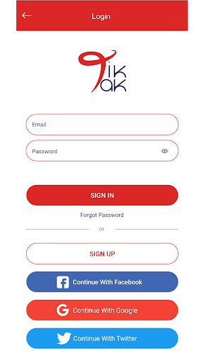 TikTak Entertainment App Screen 3