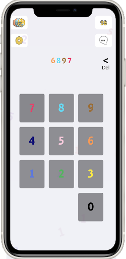 Android application quick memory training screenshort
