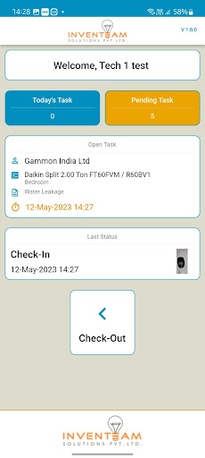 Android application Field Staff Assistance screenshort