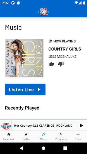 Hot Country 92.5 CHRC FM Screen 2
