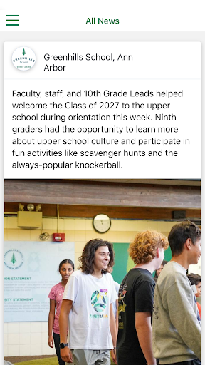 Android application Greenhills School screenshort