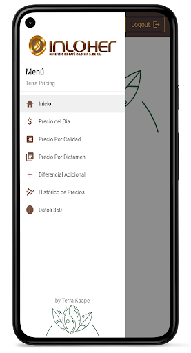 Android application Terra Pricing screenshort