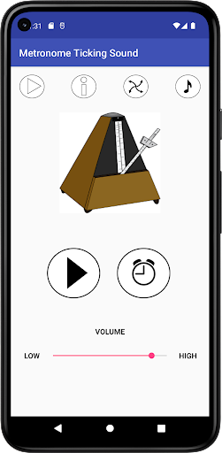 Android application Metronome Ticking Sound screenshort