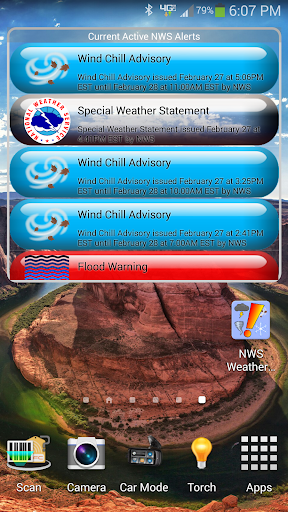 Android application NWS Weather Alerts Widget screenshort