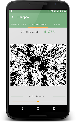 Android application Canopeo screenshort