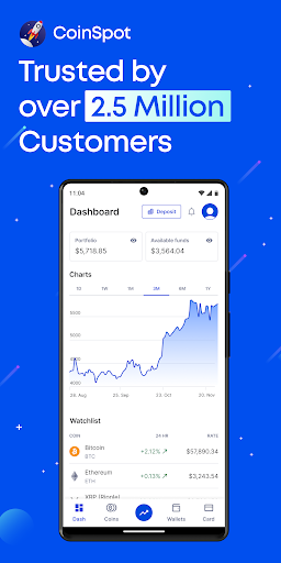 Android application CoinSpot - Buy & Sell Bitcoin screenshort