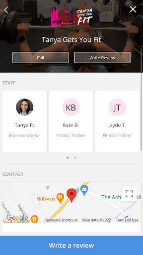 Android application Tanya Gets You Fit screenshort