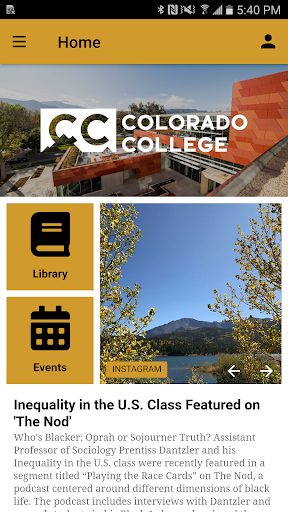 Android application Colorado College screenshort