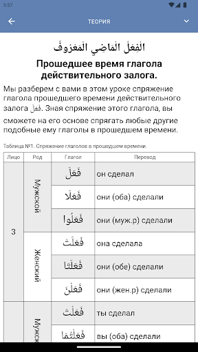 Арабские глаголы Screen 2