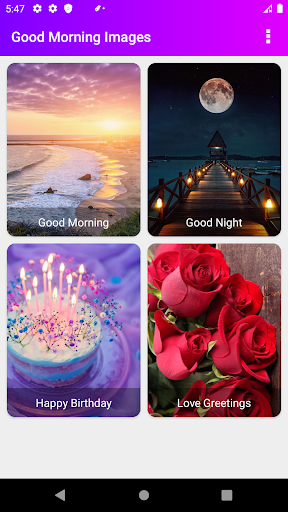 Android application Good Morning Images screenshort