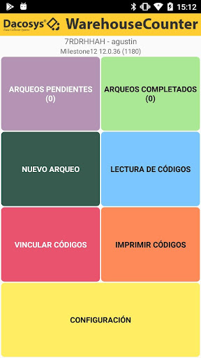 Android application WarehouseCounter screenshort