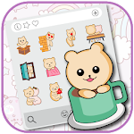 Cover Image of Télécharger Lovely Teddy Bear Emoji Stickers 1.0 APK