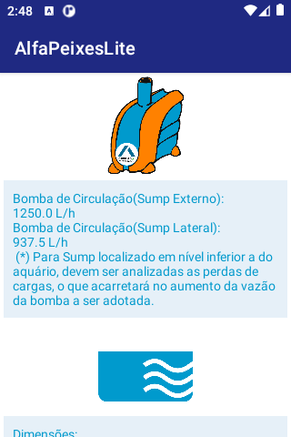 AlfaPeixes Aquário Calculadora Screen 2