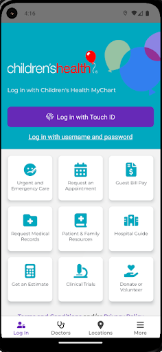Android application Children's Health DFD screenshort