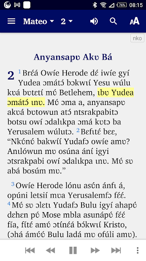 Android application Nkonya New Testament screenshort