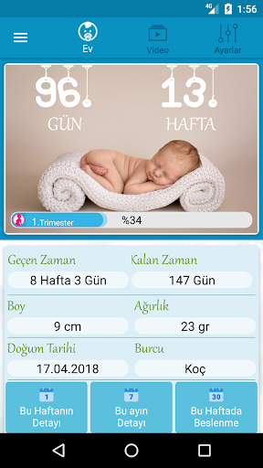 Android application Hamilelik Takibi screenshort
